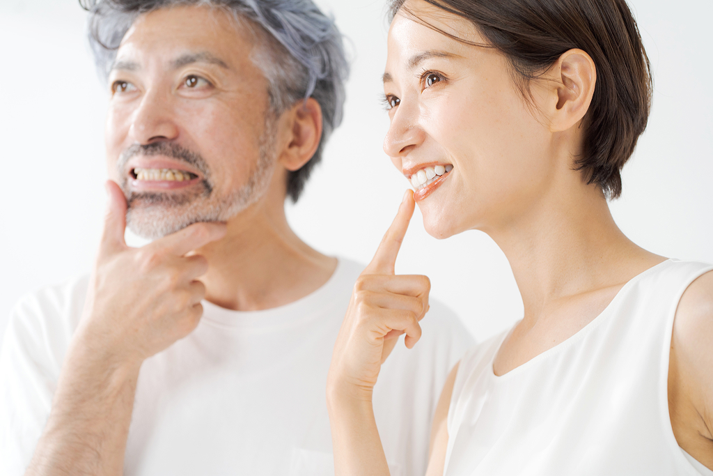 白く輝く美しい歯に